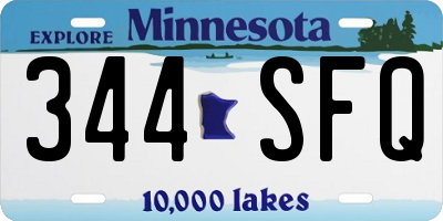 MN license plate 344SFQ