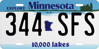 MN license plate 344SFS