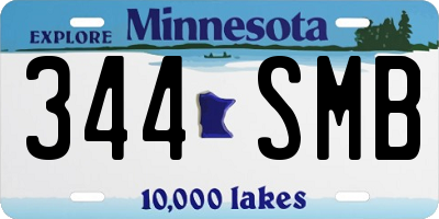 MN license plate 344SMB
