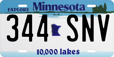 MN license plate 344SNV