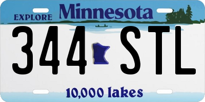 MN license plate 344STL