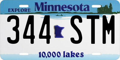 MN license plate 344STM