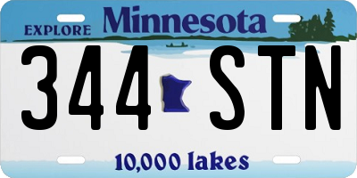 MN license plate 344STN