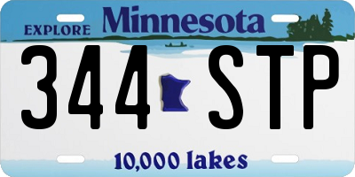 MN license plate 344STP
