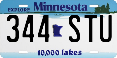 MN license plate 344STU