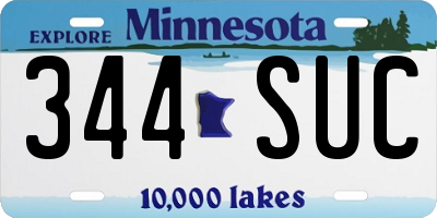 MN license plate 344SUC