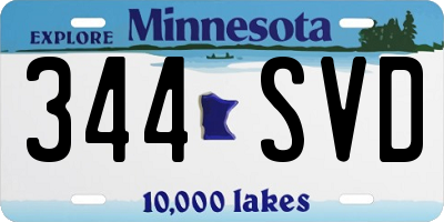 MN license plate 344SVD