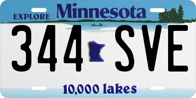 MN license plate 344SVE