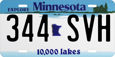 MN license plate 344SVH