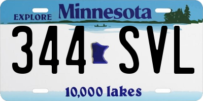 MN license plate 344SVL