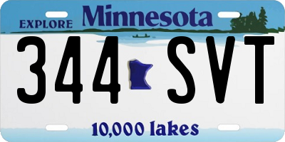 MN license plate 344SVT