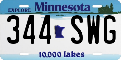 MN license plate 344SWG