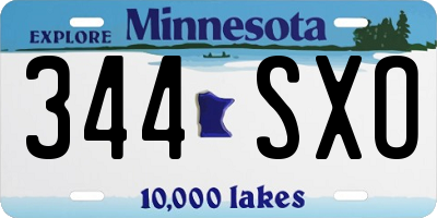 MN license plate 344SXO