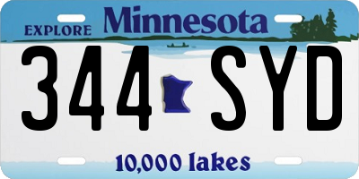 MN license plate 344SYD