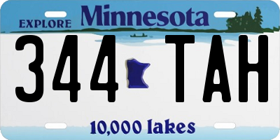 MN license plate 344TAH