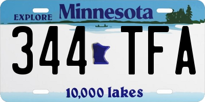 MN license plate 344TFA