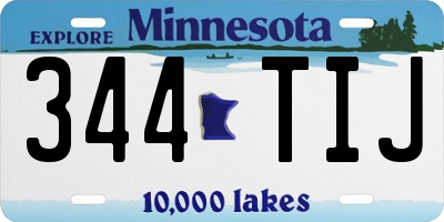 MN license plate 344TIJ