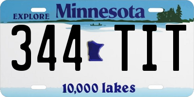 MN license plate 344TIT