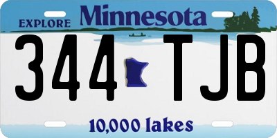MN license plate 344TJB