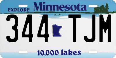 MN license plate 344TJM