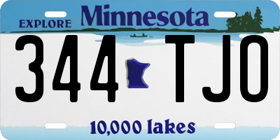 MN license plate 344TJO
