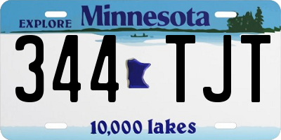 MN license plate 344TJT