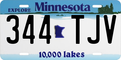 MN license plate 344TJV