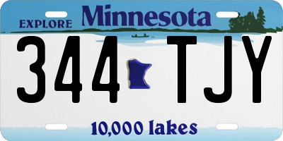 MN license plate 344TJY