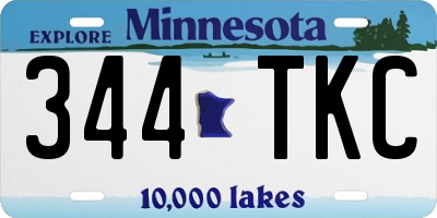 MN license plate 344TKC