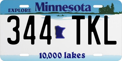 MN license plate 344TKL