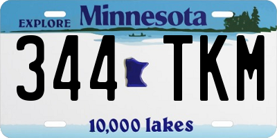 MN license plate 344TKM