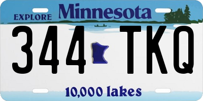 MN license plate 344TKQ