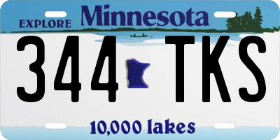 MN license plate 344TKS