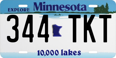 MN license plate 344TKT