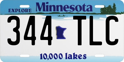 MN license plate 344TLC