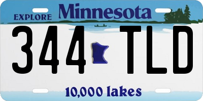 MN license plate 344TLD