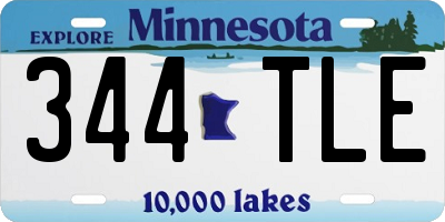 MN license plate 344TLE
