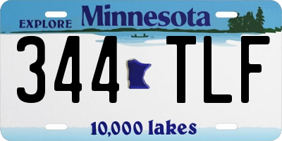 MN license plate 344TLF