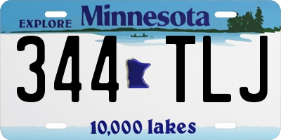MN license plate 344TLJ