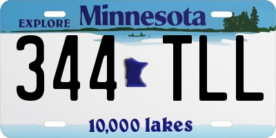 MN license plate 344TLL