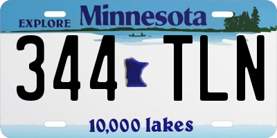 MN license plate 344TLN