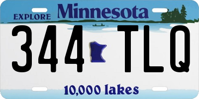 MN license plate 344TLQ