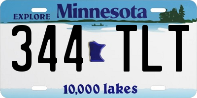 MN license plate 344TLT