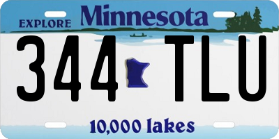 MN license plate 344TLU