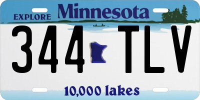 MN license plate 344TLV