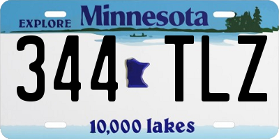 MN license plate 344TLZ