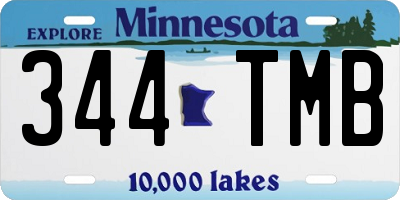MN license plate 344TMB