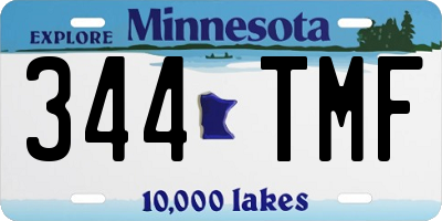 MN license plate 344TMF