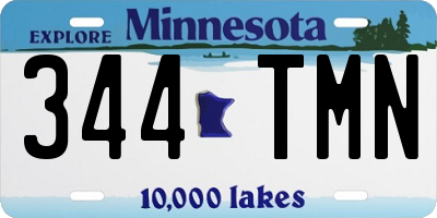 MN license plate 344TMN
