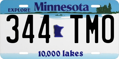 MN license plate 344TMO